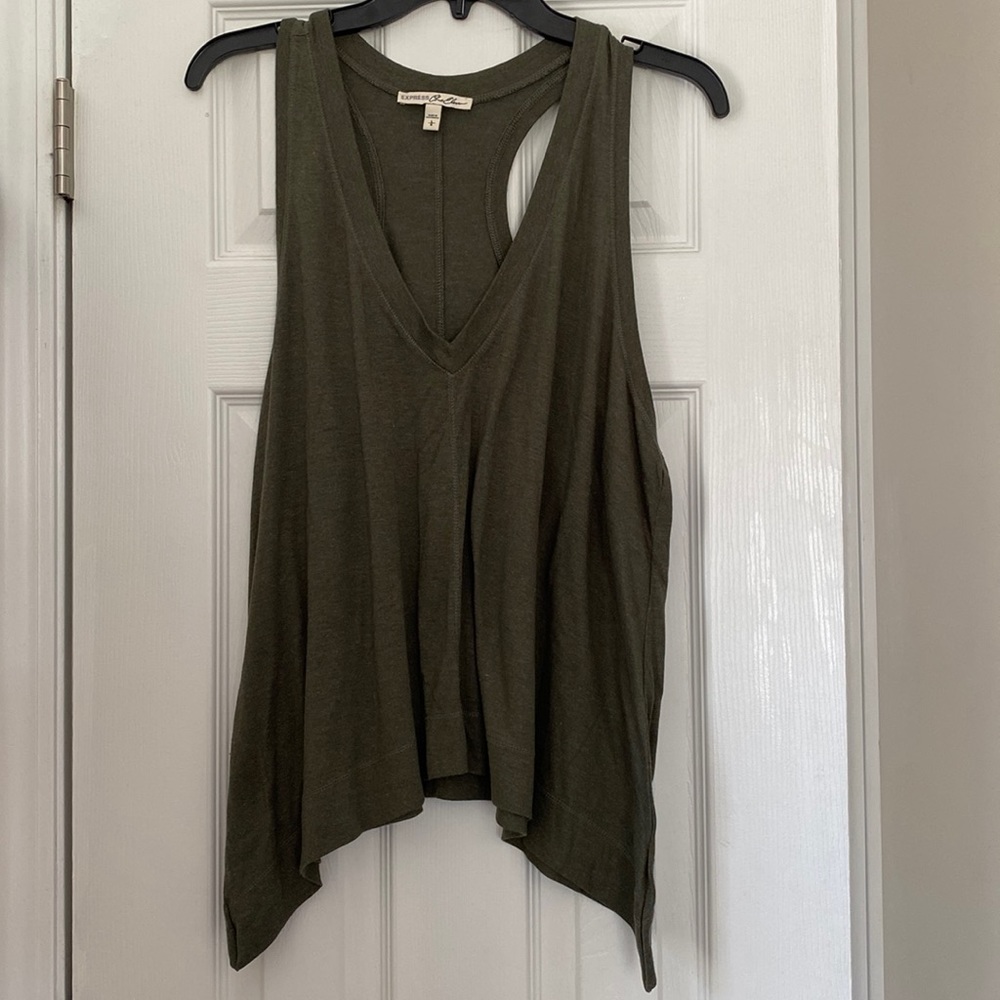 Olive Racerback Express Tank